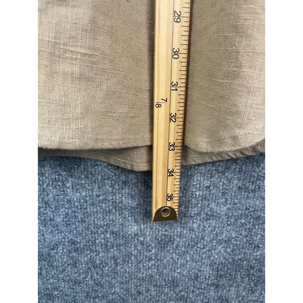 Chico's Tunic Top Womens 2 Tan Excellent Linen Cotton Button Front Pockets - Picture 12 of 13